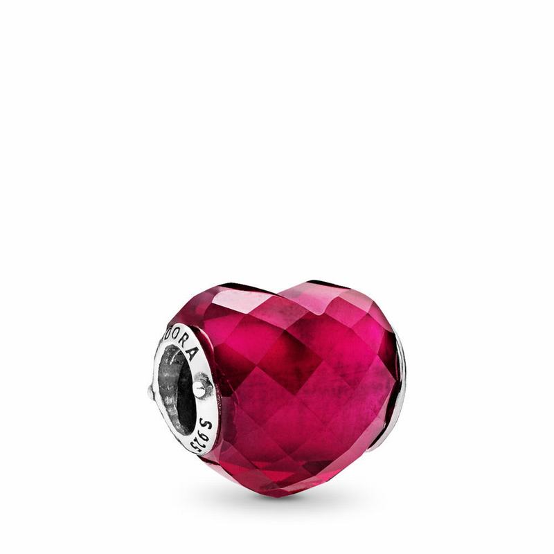 Pandora Fuchsia Pink Heart Charm NZ Sale, Sterling Silver (047589-CRP)